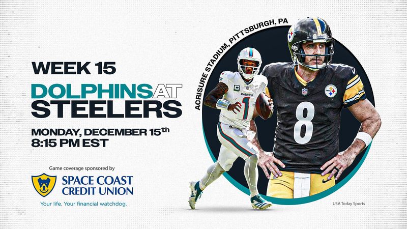 The Dolphins will meet the Steelers at Acrisure Stadium in Pittsburgh, Pa. on Monday night.