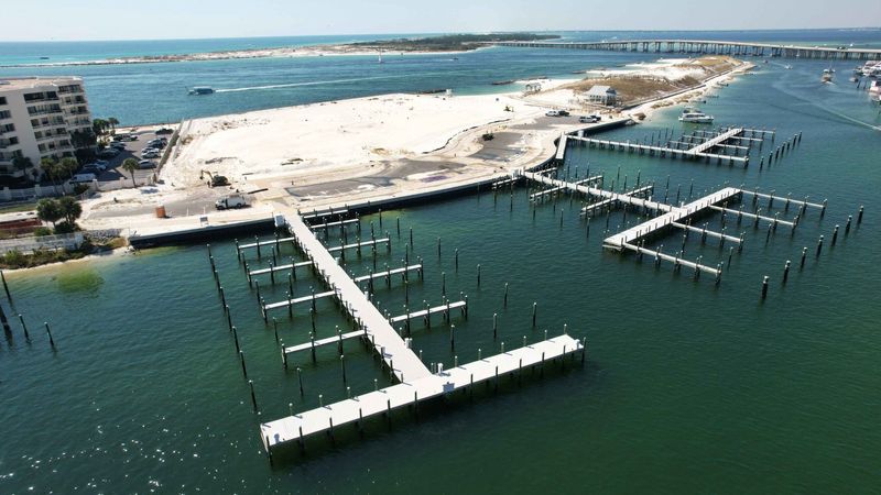 The four-acre parcel recently purchased by the state has a 53 boat slip type marina as well.