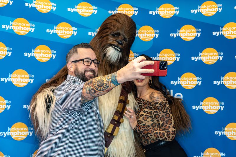 You never know who might show up when the Jacksonville Symphony plays "Star Wars" music.