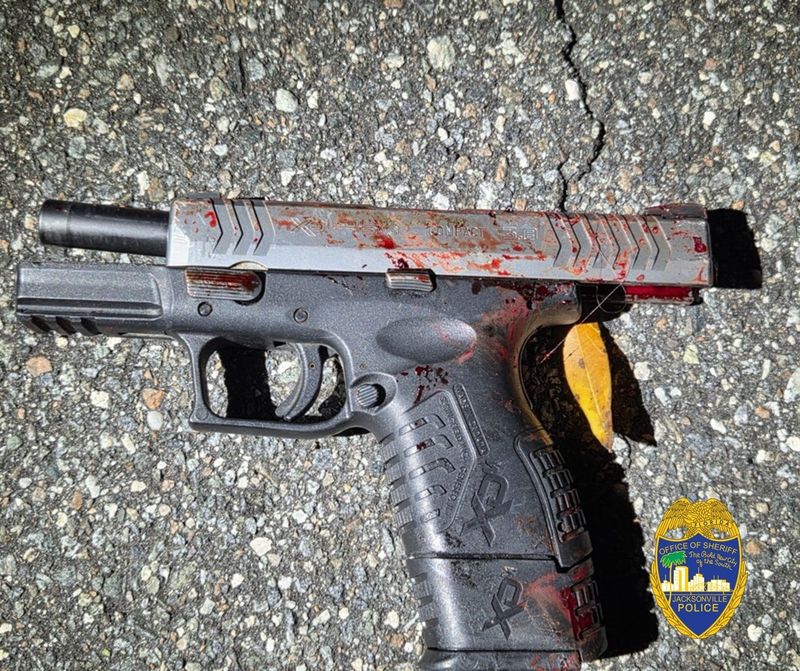 This is the gun the Jacksonville Sheriff's Office said Alan Rush pulled on an officer before being shot and killed Dec. 29, 2025.