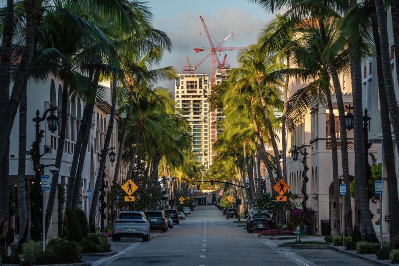 The South Flagler House project on South Flagler Drive in West Palm Beach is seen under construction from Worth Avenue in December.
