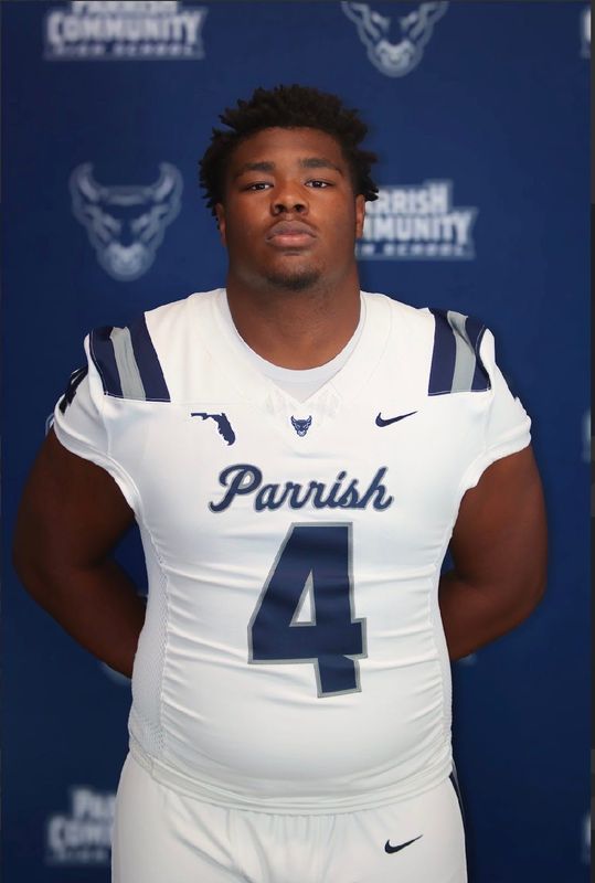 Kaleb Exume of Parrish Community is a 2025 Herald-Tribune Football All-Area Team member.