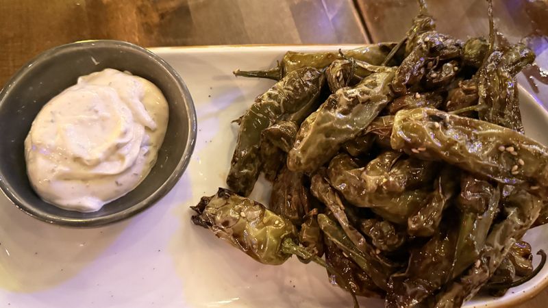 The blistered shishito peppers at Coventry Cafe in downtown Stuart.