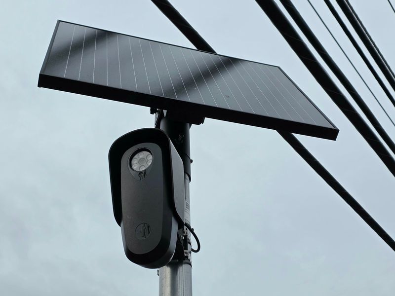 A Flock Safety license-plate reading camera on State Road in Rehoboth Beach.
