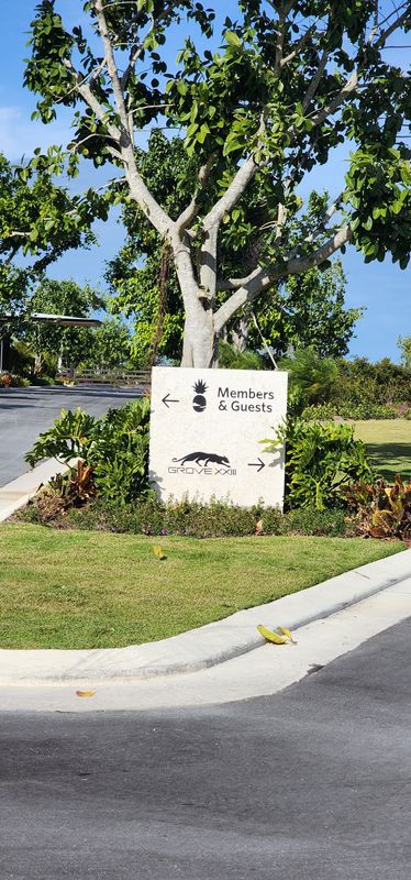 While Michael Jordan's Grove XXIII golf course cannot be seen from publicly accessible roads, a sign directing members towards the ultra-exclusive club can be found near SE Bridge Road in Martin County.