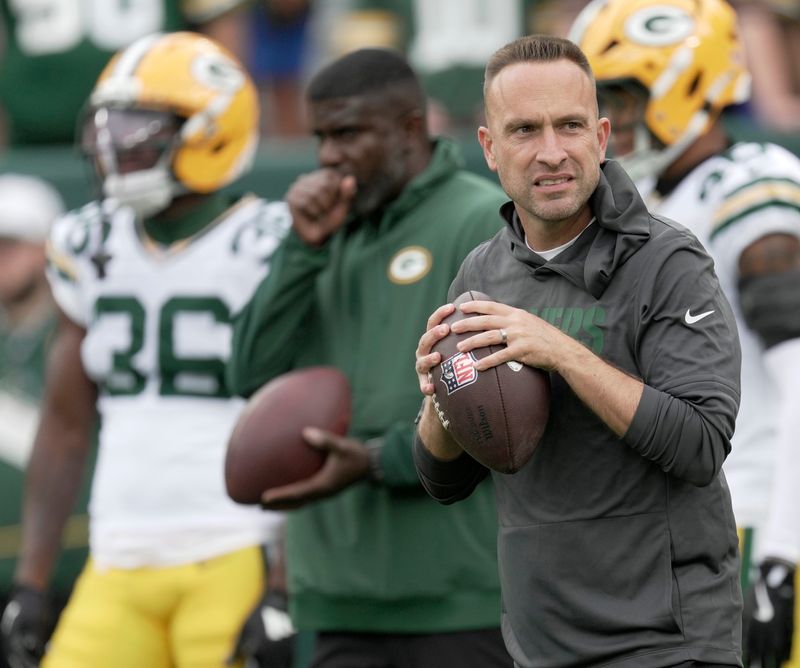Green Bay Packers defensive coordinator Jeff Hafley is shown before their preseason game against the Seattle Seahawks Saturday, August 23, 2025 at Lambeau Field in Green Bay, Wisconsin.