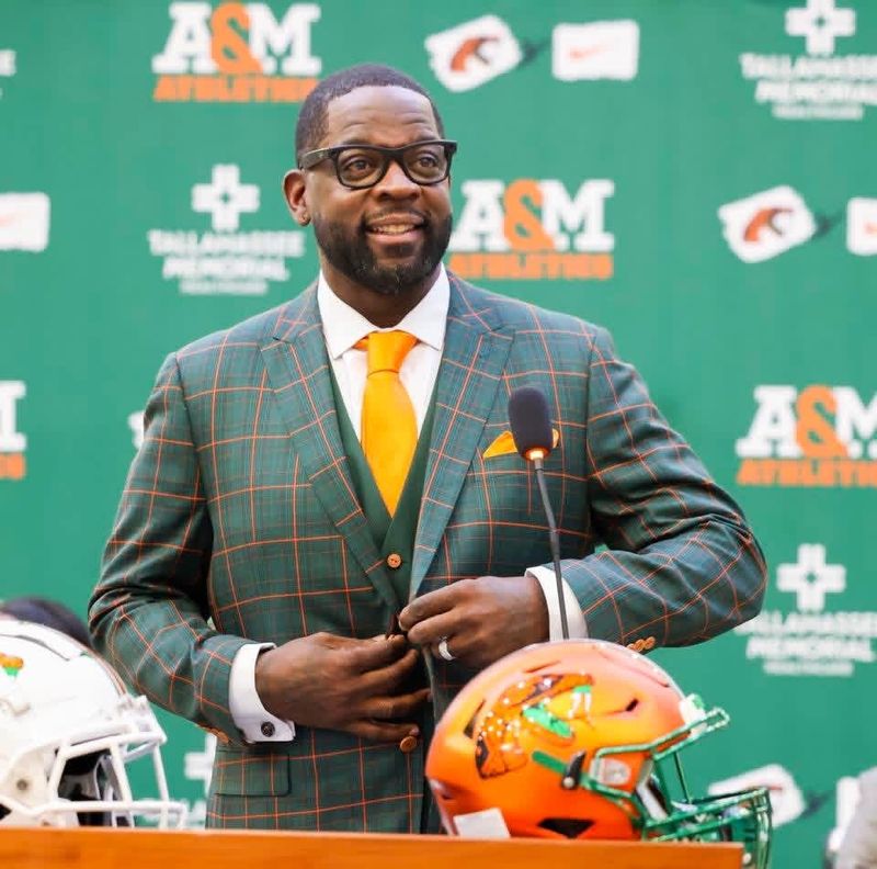Florida A&M University held a joint introductory press conference for new head football coach Quinn Gray Sr. and Vice President and Director of Intercollegiate Athletics John Davis at the Al Lawson Jr. Multipurpose Center in Tallahassee, Florida, Friday, Jan. 9, 2026.