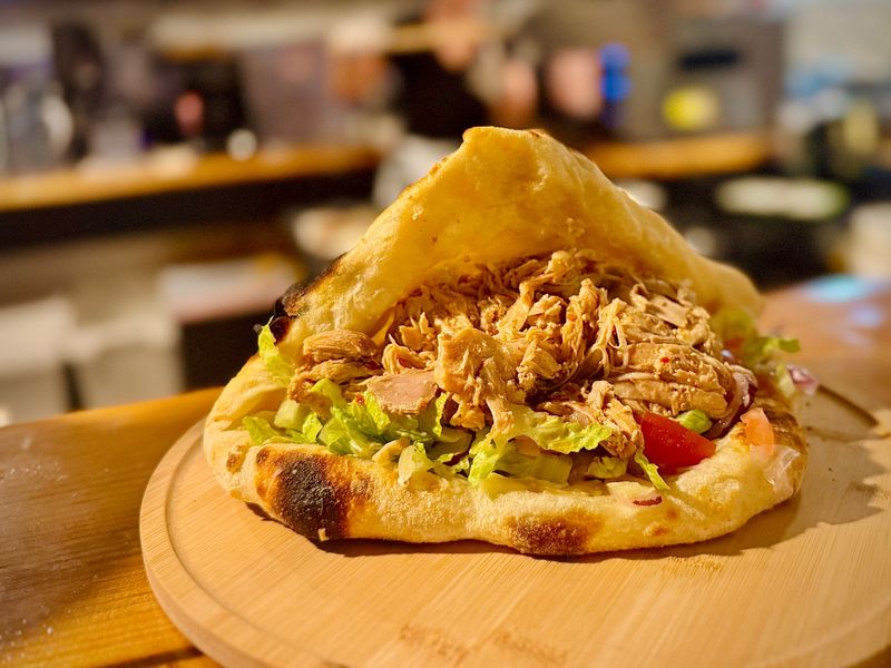 Chicken Piri Piri sourdough sandwich from BelAroma Mediterranean Bistro in New Smyrna Beach.
