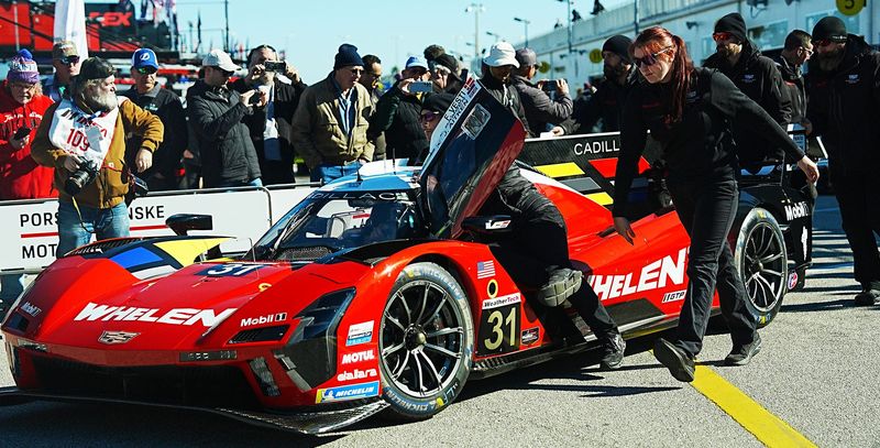 The Whelen Cadillac prototype, along with all the other Rolex 24 cars, will be tucked away until Thursday at Daytona.