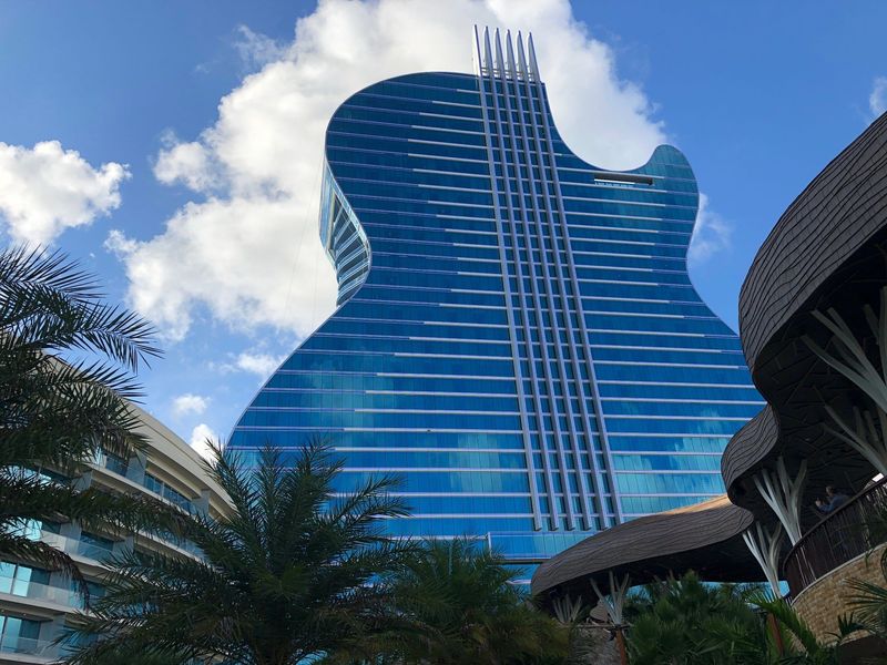 Celebrities turned out Thursday for the opening of the $1.5 billion expansion of Seminole Hard Rock Hotel & Casino in Hollywood, Florida. It's said to be the first guitar-shaped hotel in the world.

Seminole Hard Rock
