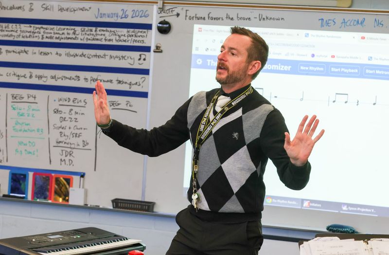 Kanapaha Middle School band director Michael Loffredo is the January Amazing Teacher of the Month.