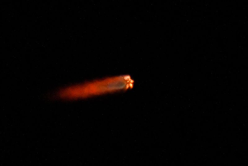 The Jan.27 SpaceX GPS III-9 mission from Launch Complex 40 at Cape Canaveral Space Force Station, as seen from Viera.