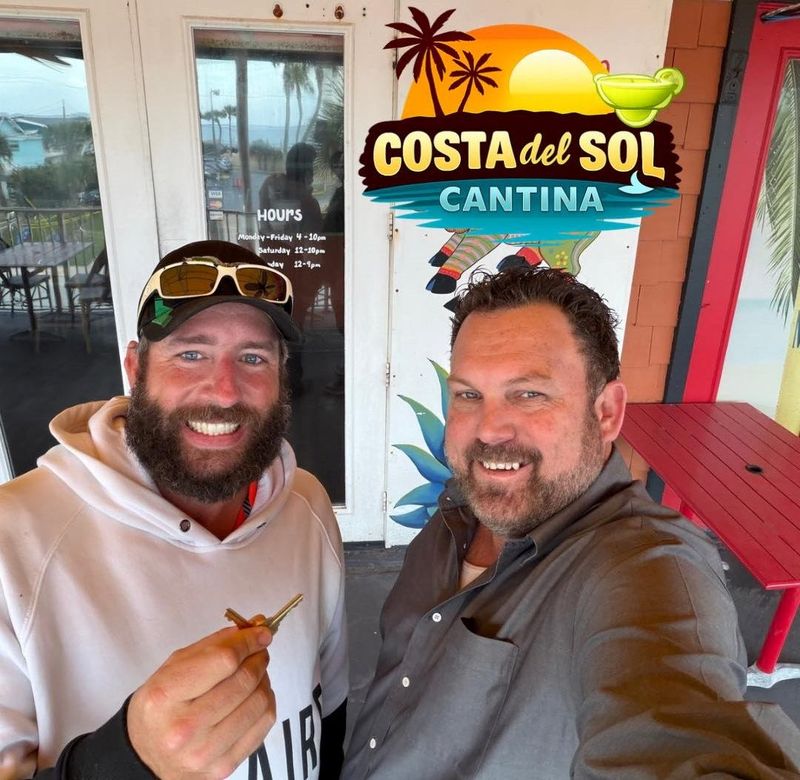 Joe Ryan (left) and Jeremy Miller, owners of the Costa Del Sol Cantina in New Smyrna Beach.
