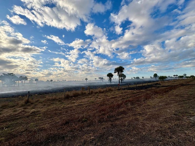 A wildfire was reported about 4 p.m. Jan. 28, 2026, along Southwest Hosana Lane in western Martin County.