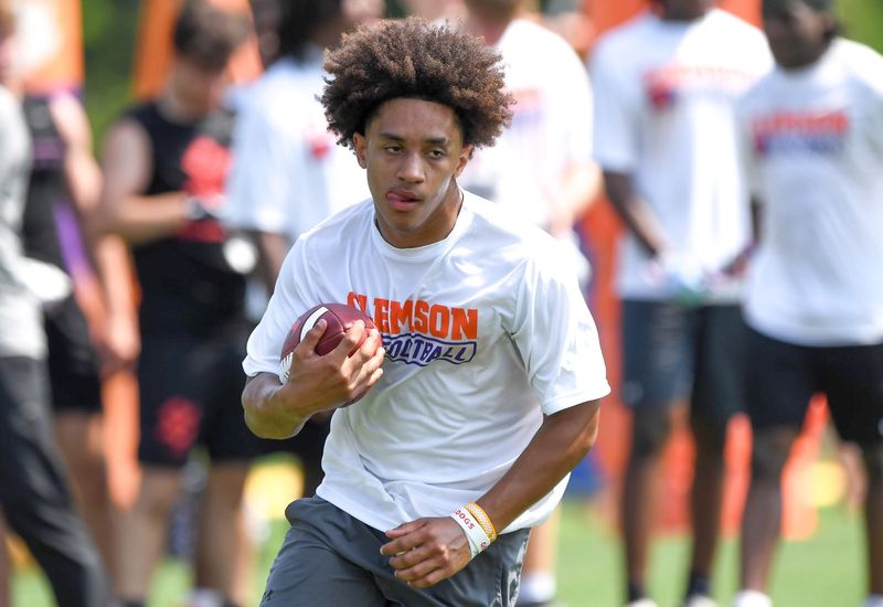 Andrew Beard, 2027 Prince Avenue Christian School running back, in a drill