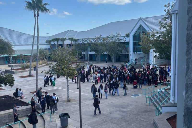 Defiant Atlantic High School students protest ICE on and off campus