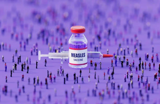 The measles, mumps and rubella vaccine is highly effective against infection of the air-borne disease.