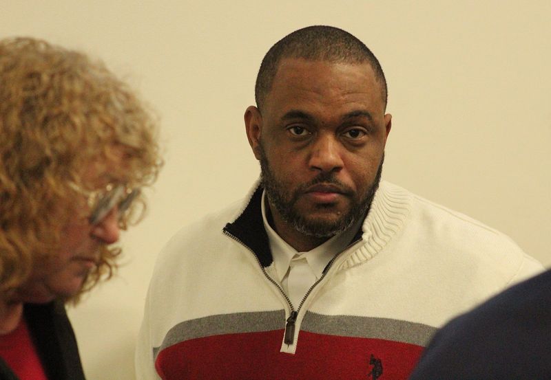 Latravius Jacobs enters the courtroom on Tuesday, Feb. 3, 2026 during his trial at the S. James Foxman Justice Center. Jacobs is charged with first-degree felony murder and other charges in a fatal crash in December 2023 in Daytona Beach.