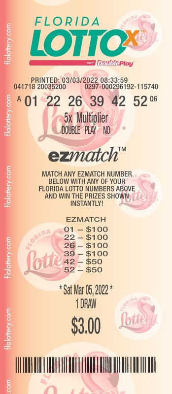 Florida Lotto ticket.