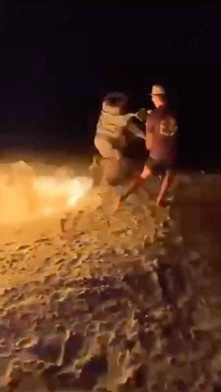 Screengrab from video provided by Marion County Sheriff's Office. A 17-year-old Marion County resident was arrested after a video showing him setting a friend on fire went viral on social media.