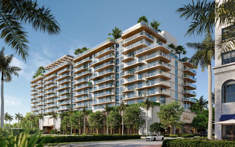 A rendering shows the exterior of Mr. C Residences Boca Raton, a 12-story luxury tower planned for 41 SE 4th St. in downtown Boca Raton. The project, designed by Arquitectonica, is the Cipriani family's first branded residential development in the city.