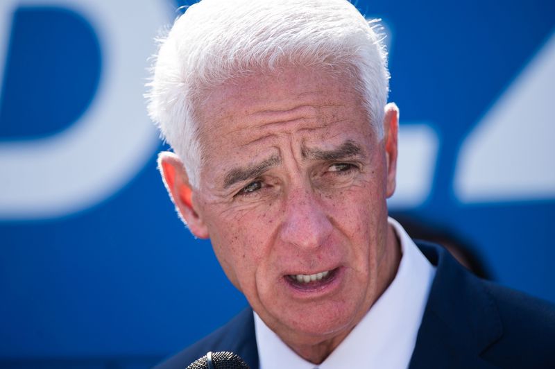 Charlie Crist speaks during a press conference held at the Lake Magnolia Boat Ramp on Tuesday, October 18, 2022, in West Palm Beach, FL.