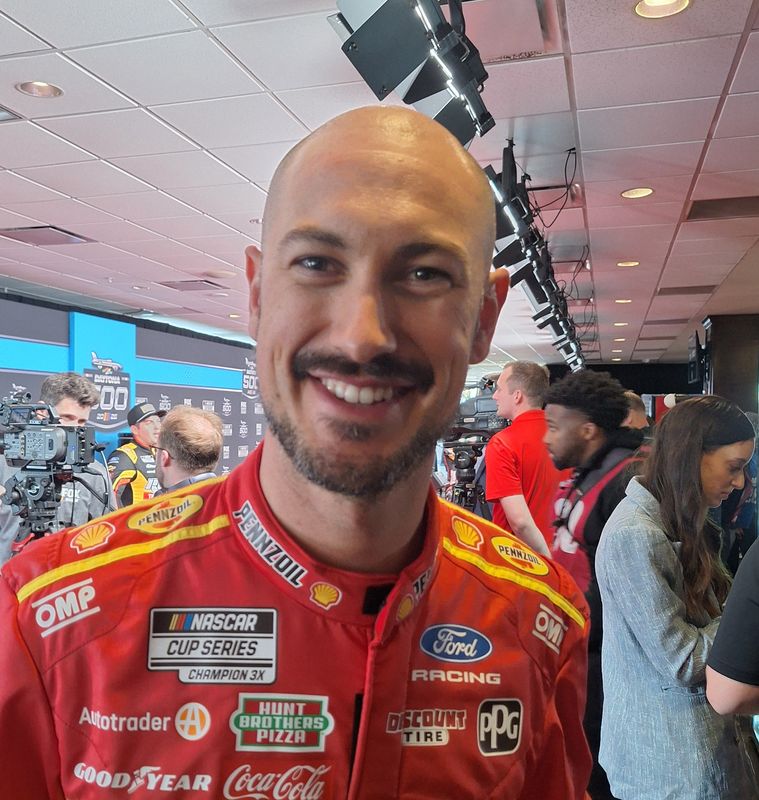 Joey Logano is sporting a more aerodynamic look these days. Or, as he puts it, "hair-o-dynamic."