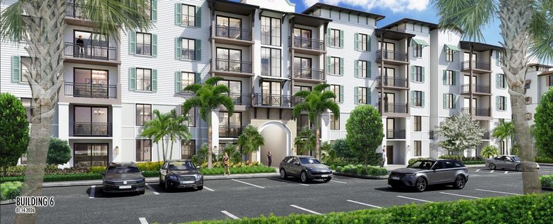 Artist rendering of a proposed Hilltop Gardens in Palm Beach Gardens. The developer is asking the city the rezone the site for mixed residential and commercial use.