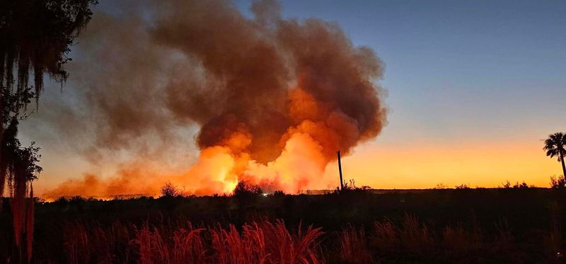 Wildfire in February 2026 in Okeechobee County