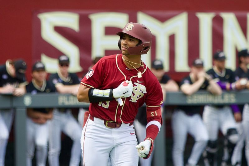 Noah Sheffield celebrates as Florida State baseball beat James Madison 16-5 on Saturday, Feb. 14 at Dick Howser Stadium