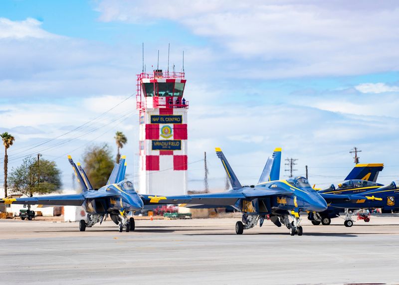 The Navy Flight Demonstration Squadron, the Blue Angels’ conduct Winter Training in El Centro, California.