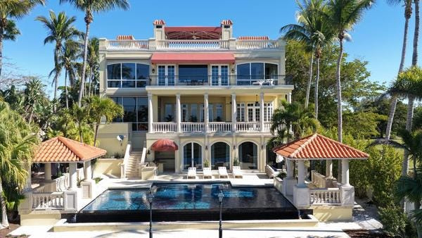 A large estate on Sarasota's Lido Key hit the market for $20 million. Located at 1067 Westway Drive, the property features a sweeping marble staircase and more than 100 feet of direct, private beachfront.
