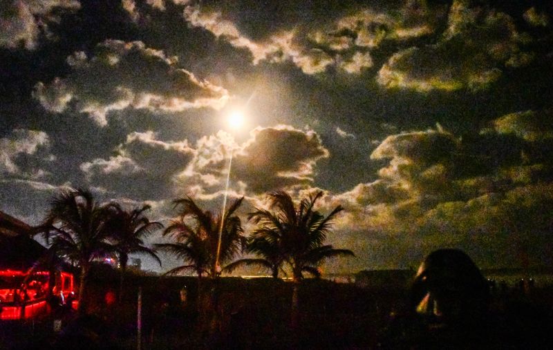 Launch of a SpaceX Falcon 9 rocket carrying 29 Starlink satellites into low-Earth orbit.
Launch was at 8:41 p.m. EST on Thursday, Feb. 18 from Launch Complex 40 at Cape Canaveral Space Force Station. Launch viewed from the deck of Coconuts.