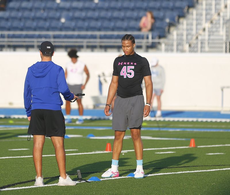 IMG EDGE Zyron Forstall at IMG Academy's Pro Day, Feb. 20, 2026