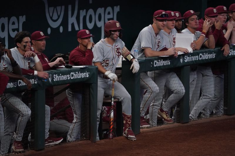 Feb 21, 2026; Arlington, TX, USA; Florida State Seminoles vs Auburn Tigers during the Amegy Bank College Baseball Series at Globe Life Field. Mandatory Credit: Raymond Carlin III-Imagn Images