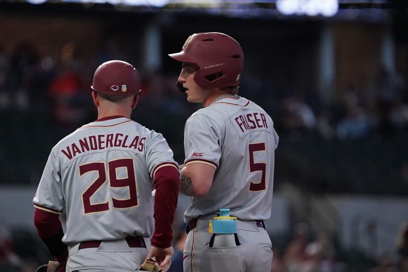 Feb 21, 2026; Arlington, TX, USA; Florida State Seminoles vs Auburn Tigers during the Amegy Bank College Baseball Series at Globe Life Field. Mandatory Credit: Raymond Carlin III-Imagn Images