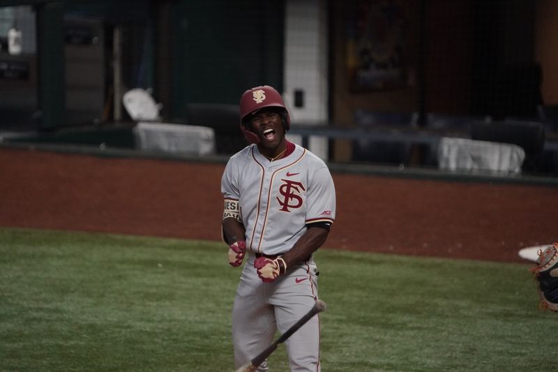Feb 21, 2026; Arlington, TX, USA; Florida State Seminoles vs Auburn Tigers during the Amegy Bank College Baseball Series at Globe Life Field. Mandatory Credit: Raymond Carlin III-Imagn Images