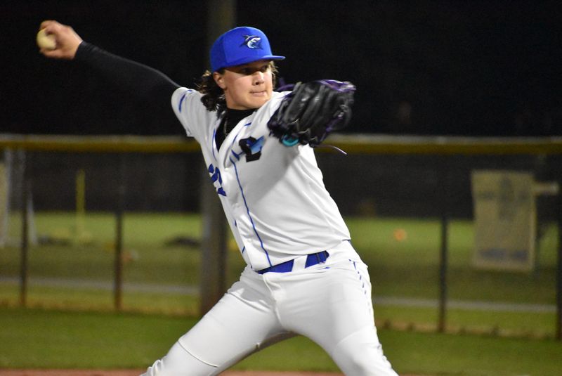 Destin's Jaxx Emmert, a sophomore, pitched the first three innings against Rocky Bayou. He struck out five, walked one and gave up one hit in the 10-0 victory.