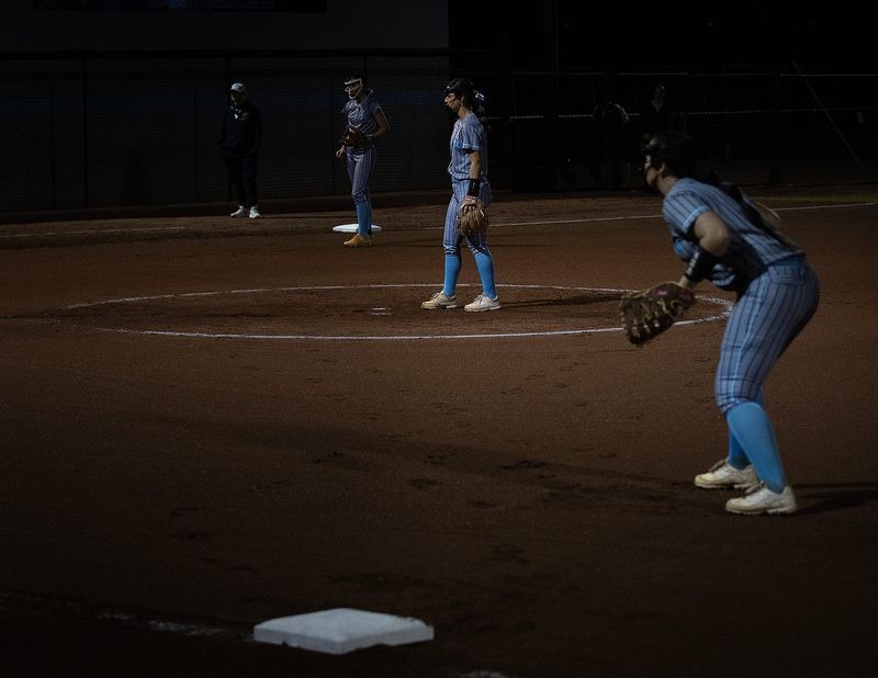 North Bay Haven's Addison Mallon prepares to deliver a pitch against Liberty County at Lanford Field in Panama City, Fla., Feb. 27, 2026. North Bay Haven would go on to win the game 14-4. (Tyler Orsburn/News Herald)