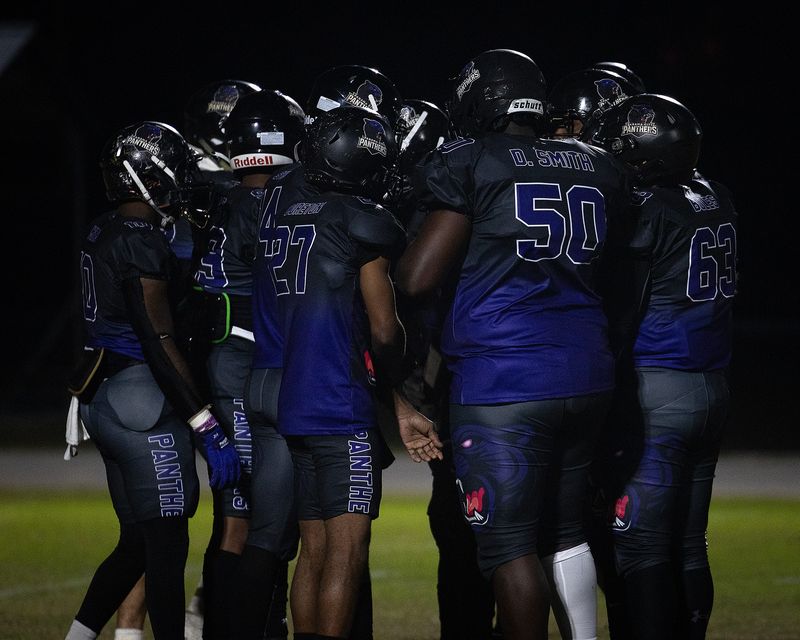 The Panama City Panthers play the Alabama Wardawgs at Mike Gavlack Stadium in Panama City Beach, Fla., Feb. 28, 2026. The Panthers would go on to win the Amateur to Professional Developmental Football League game 34-20. (Tyler Orsburn/News Herald)