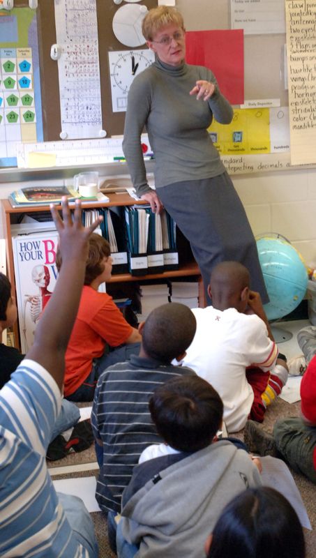 Sabal Palm Elementary School students interact with teacher Leonore Gualano in this 2007 photo.