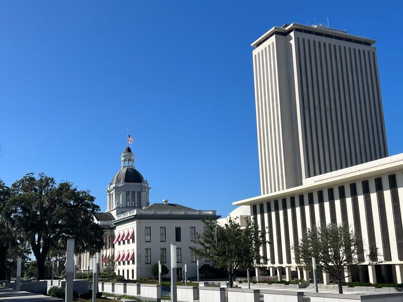 The historic state capitol, the Florida House office building, and the state capitol tower