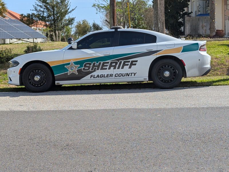 Flagler Sheriff's Office deputies respond to a death investigation at the corner of Forest Hill and Florida Park drives in Palm Coast Friday morning, March 6, 2026.