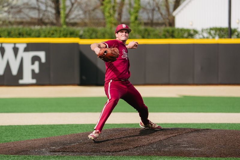 Trey Beard throws a pitch against Wake Forest on Saturday, March 14, 2026