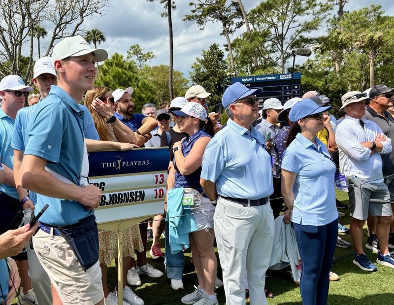 Blake McCausland of Tallahassee is The Players Championship's Standard Bearer of the Year and walked with the final twosome of Ludvig Åberg and Michael Thorbjornsen during the final round on March 15.