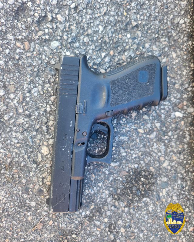 The Jacksonville Sheriff's Office says this was the gun Michael John Krause Jr. came at officers with when one of them shot and killed him at a Bowden Road Gate gas station on March 17, 2026.