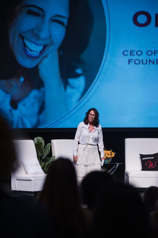Founder Donna Orender at a Generation W event, a day-long Jacksonville conference for women.
