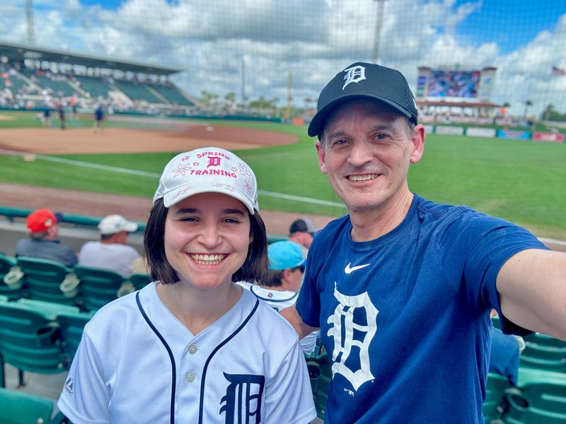 Times-Union columnist Mark Woods and his daughter, Mia, continued their spring tradition of going to a Detroit Tigers game at Joker Marchant Stadium in Lakeland.