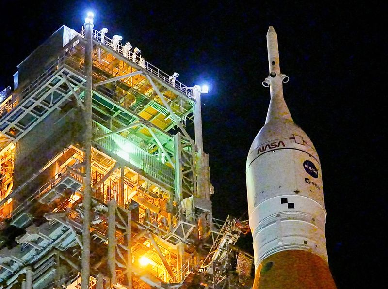 The Space Launch System rocket Artemis II begins its journey from the Vehicle Assembly Building to Pad 39B March 20, 2026. Craig Bailey, FLORIDA TODAY via USA TODAY NETWORK