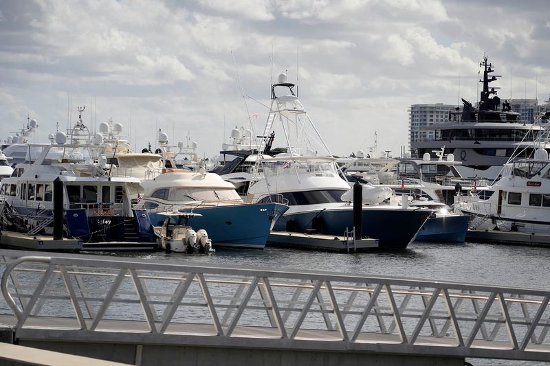 The weeks immediately before, during and after the Palm Beach International Boat Show are the busiest of the year for the town-owned and operated Palm Beach Marina, just south of the Royal Park Bridge, seen here March 20.